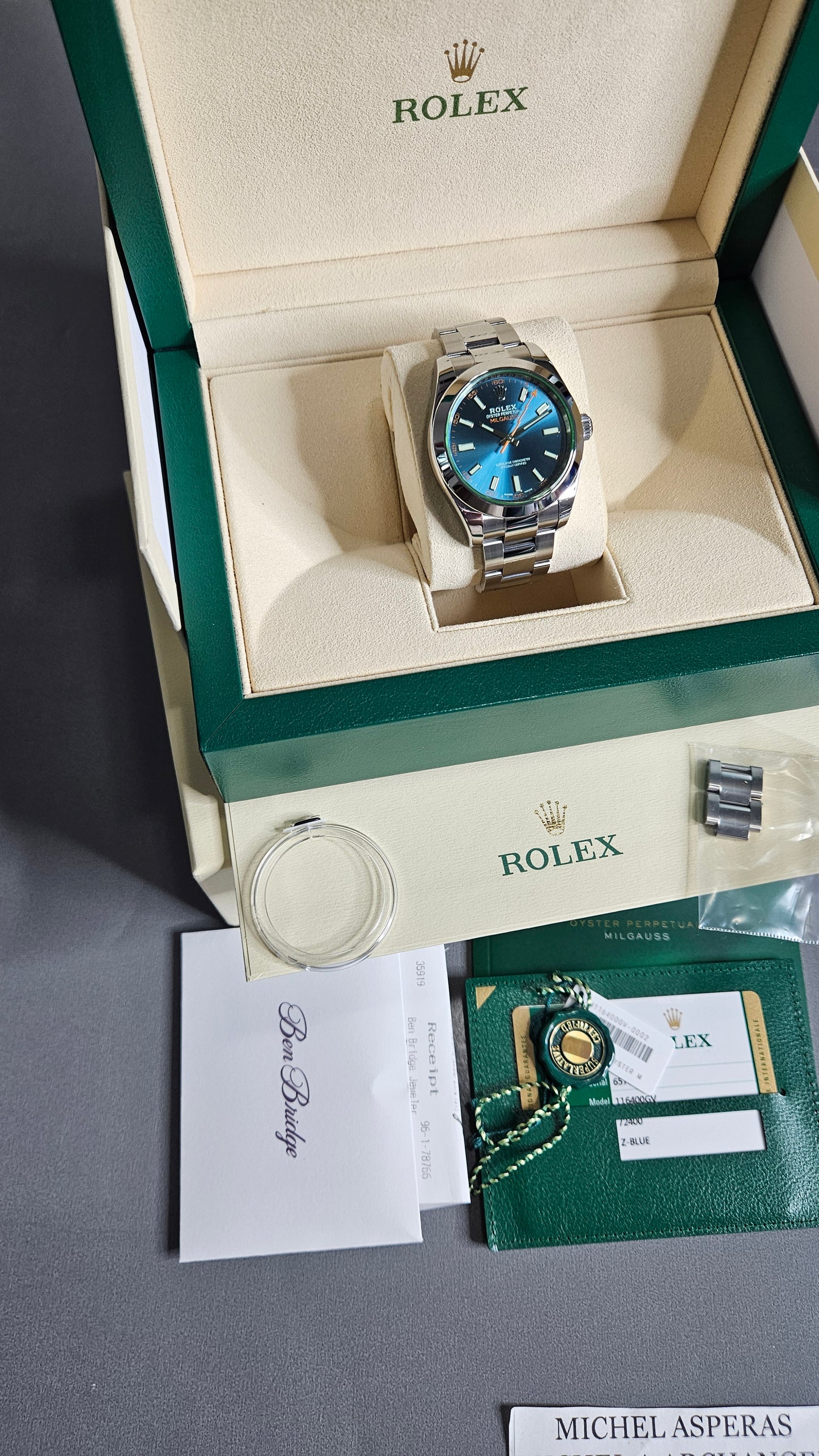 Rolex Milgauss Z-Blue | B&P 2019 | Ref. 116400GV