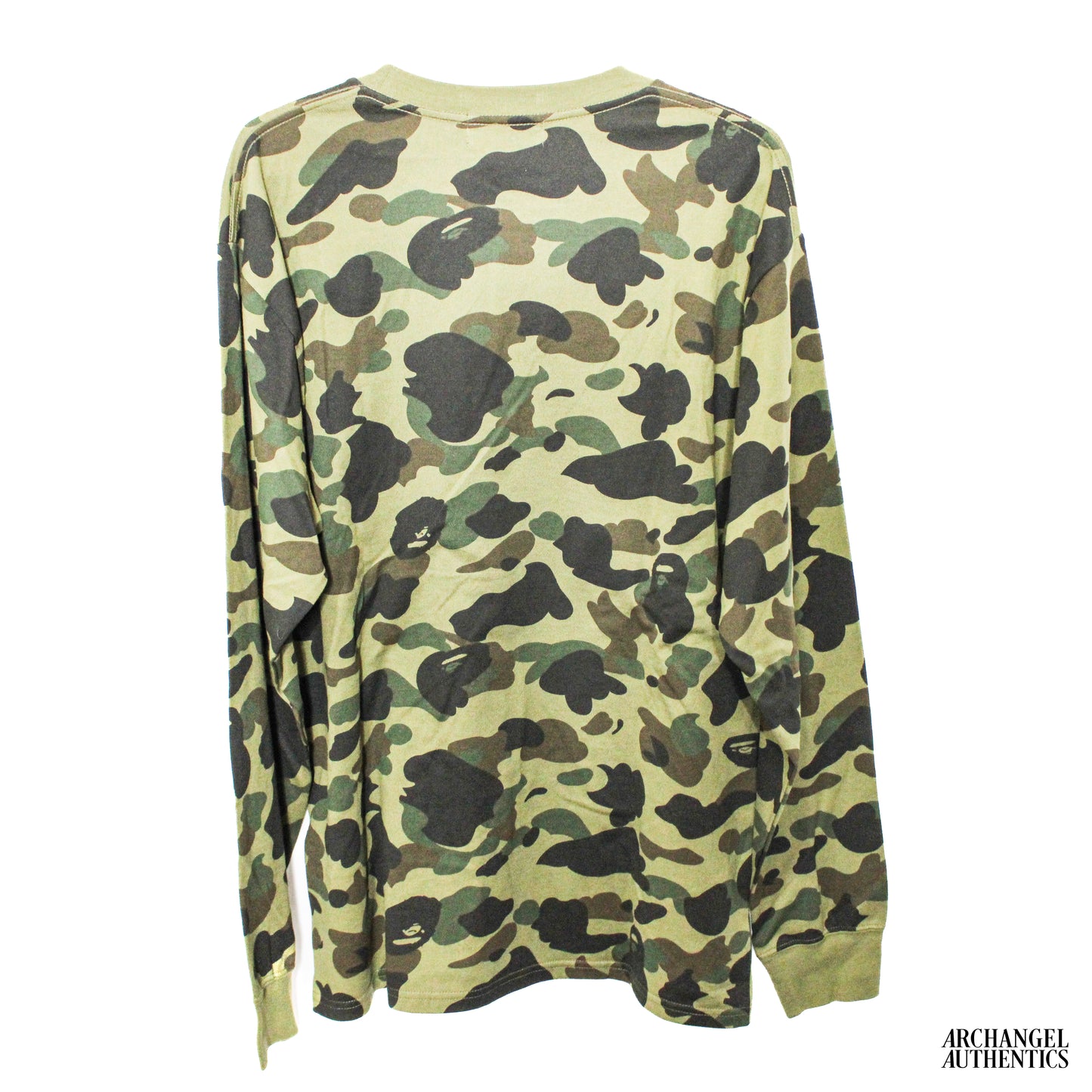 A Bathing Ape Long Sleeve 1st Camo Shark Tee