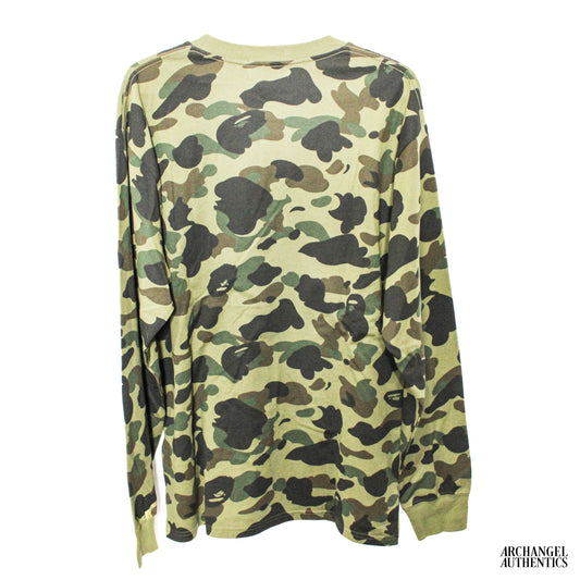 A Bathing Ape Long Sleeve 1st Camo Shark Tee