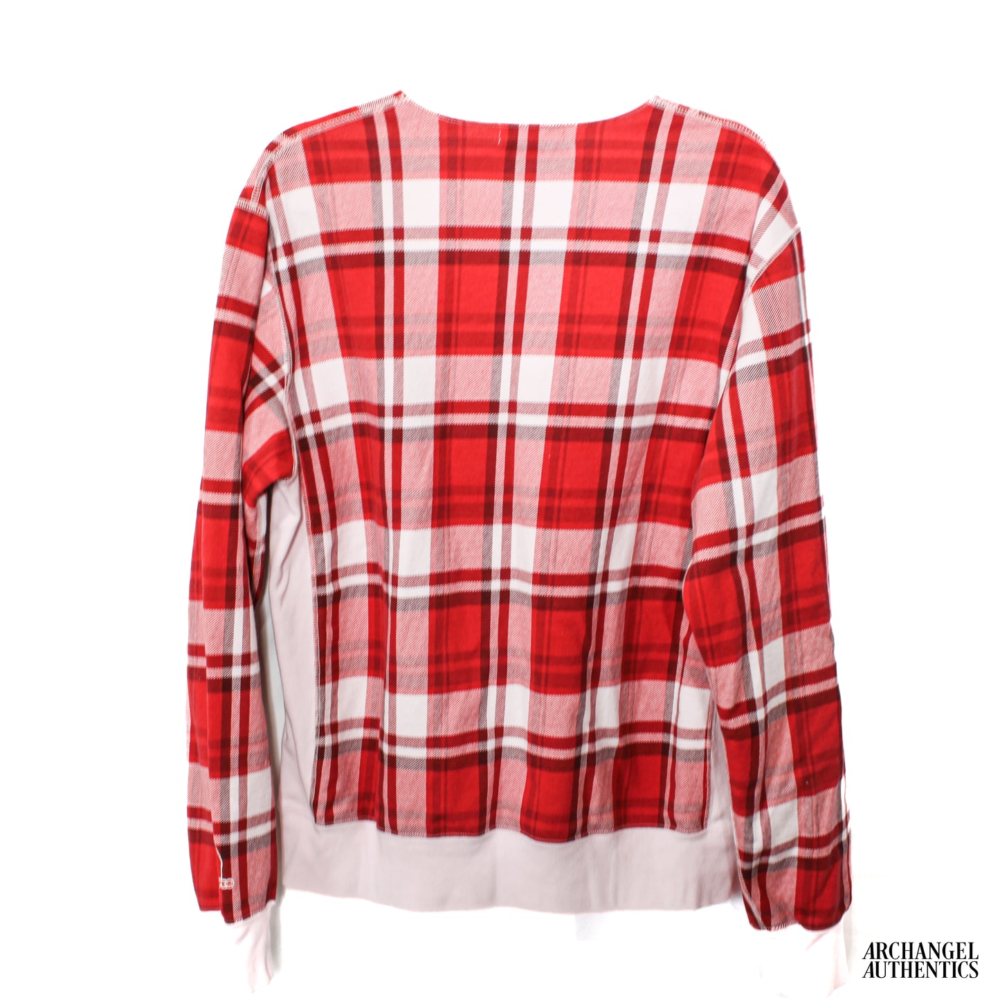 BAPE Check Gift Busy Works Crewneck Red