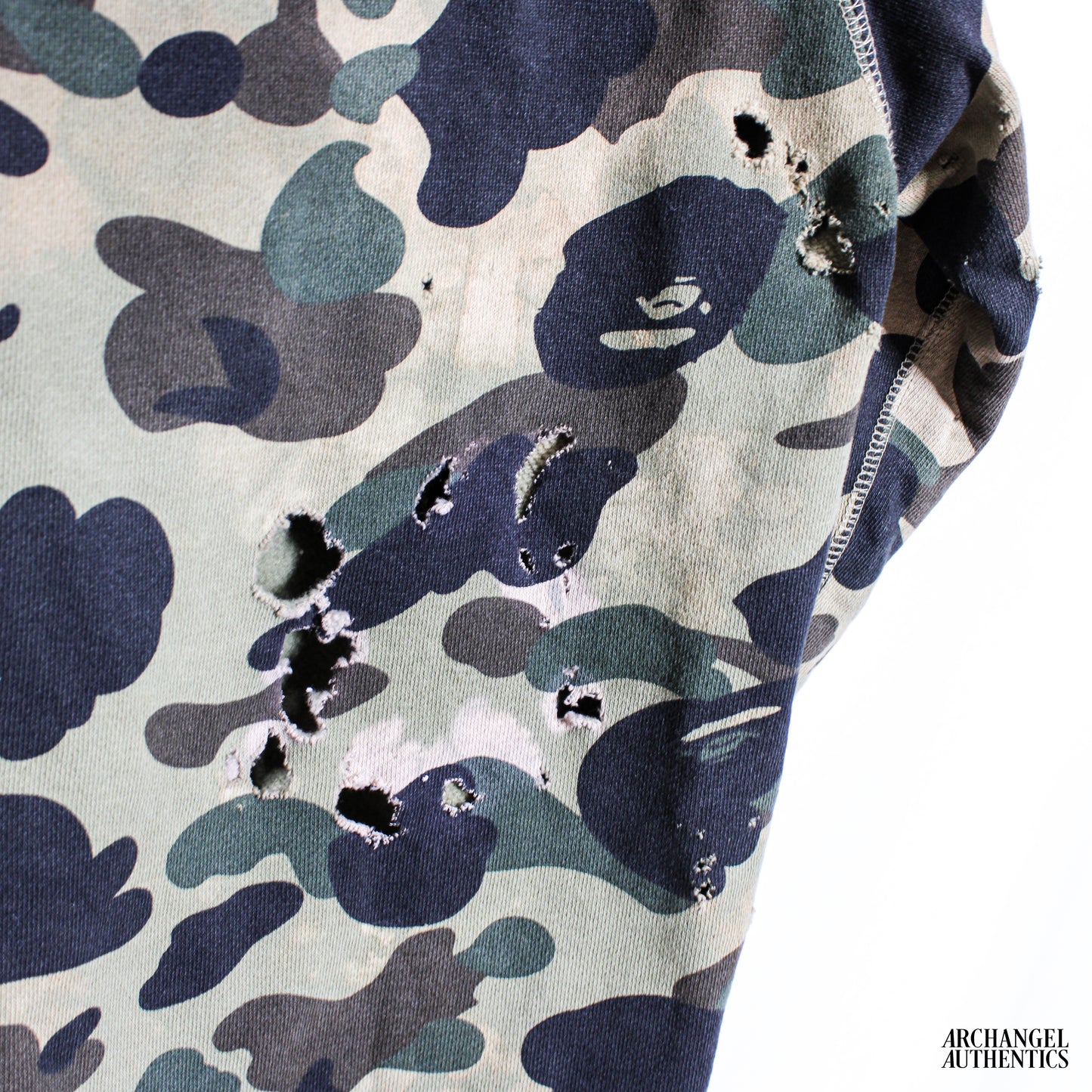 BAPE PONR 1st Camo Shark Full Zip Hoodie Green
