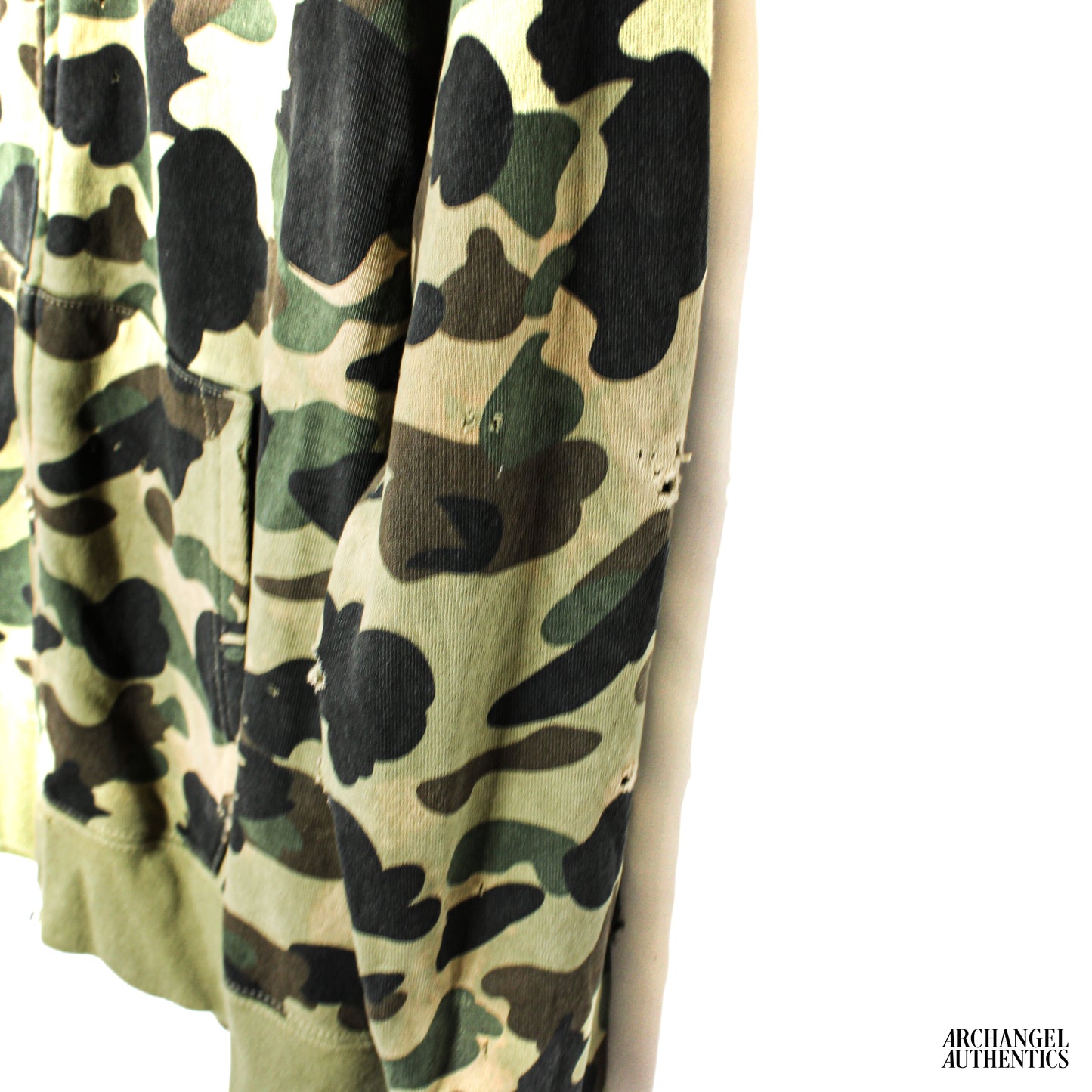BAPE PONR 1st Camo Shark Full Zip Hoodie Green