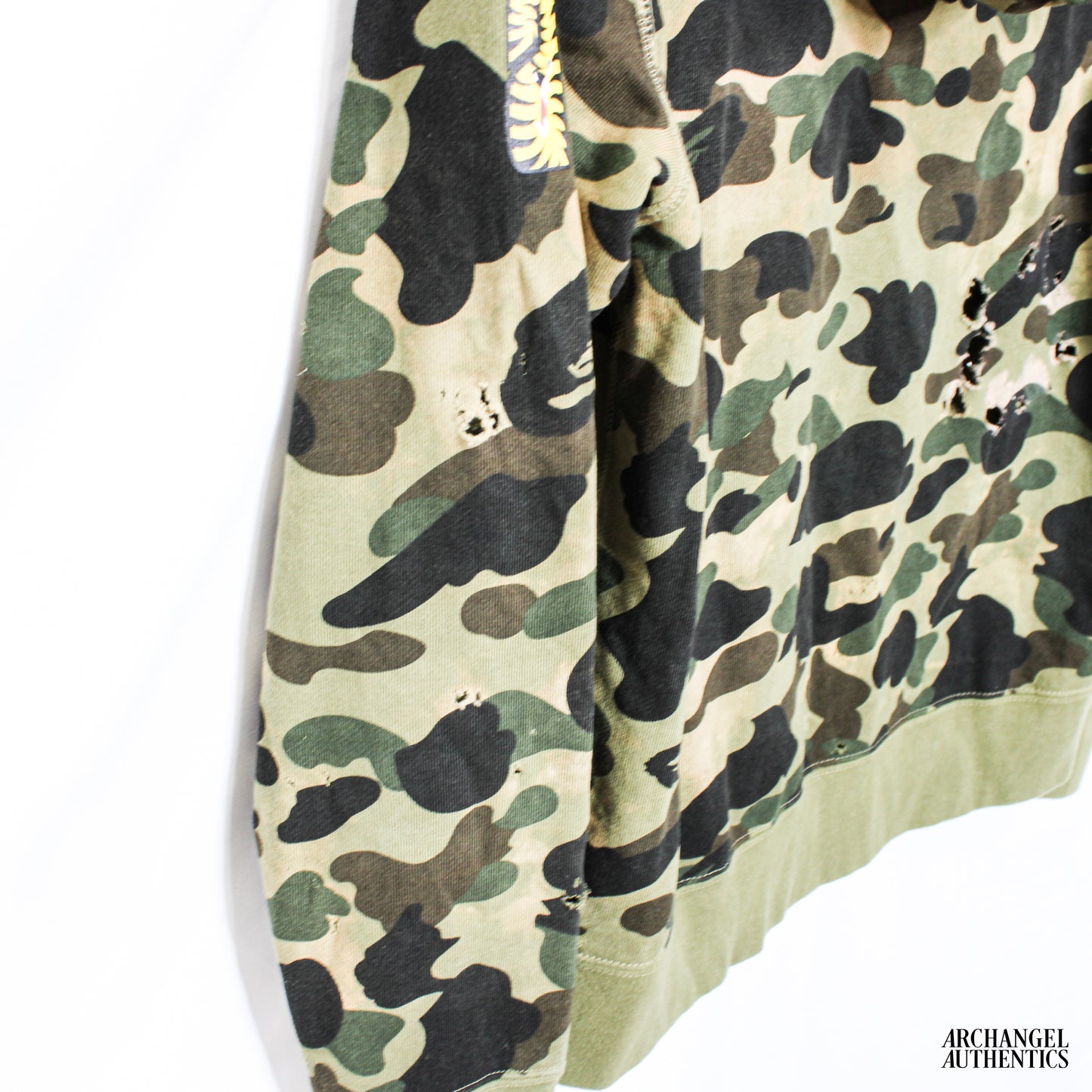 BAPE PONR 1st Camo Shark Full Zip Hoodie Green