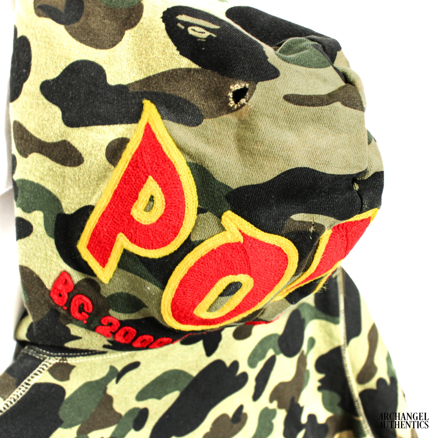 BAPE PONR 1st Camo Shark Full Zip Hoodie Green