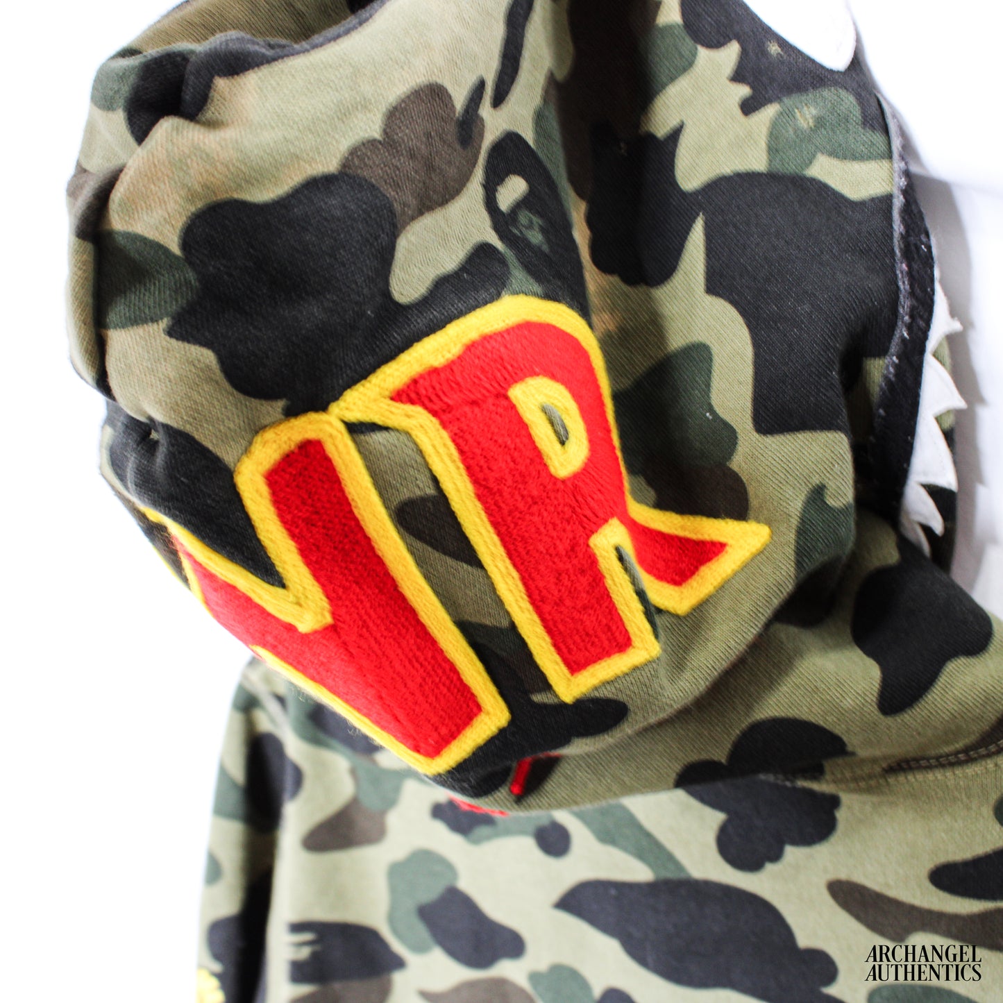 BAPE PONR 1st Camo Shark Full Zip Hoodie Green