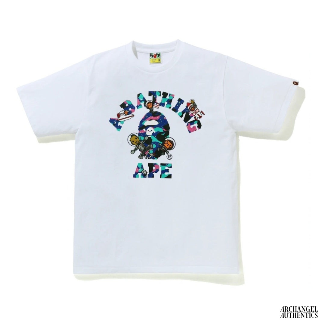BAPE x Kid Cudi College Moon Man Tee SS21 White