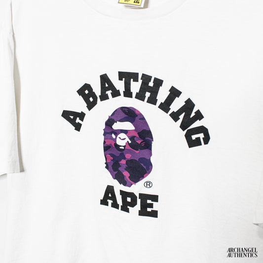 Bape Color Camo College Tee White/Purple White/Purple