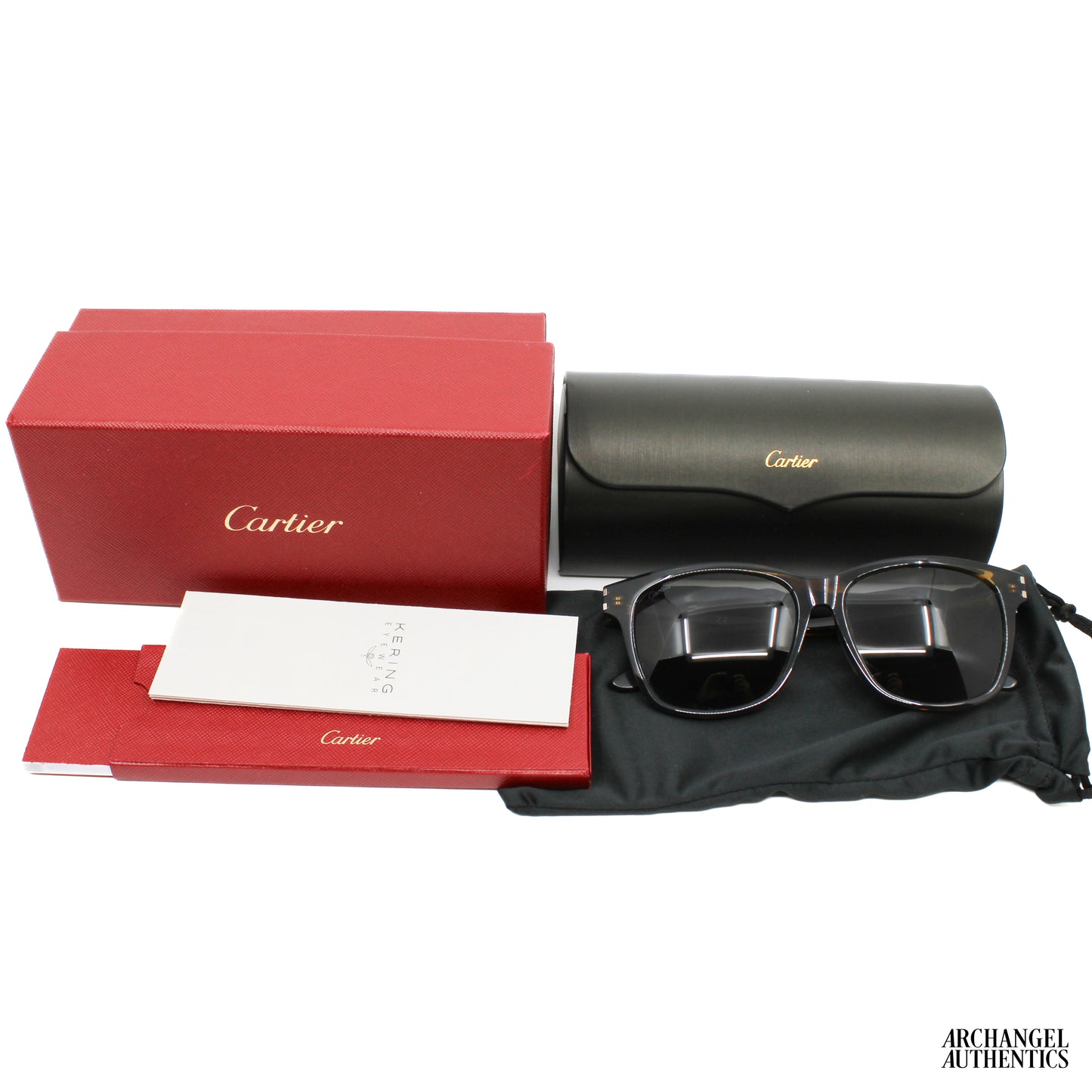 Cartier Square Sunglasses Havana/Havana/Grey (CT0131SA-30003117-004)