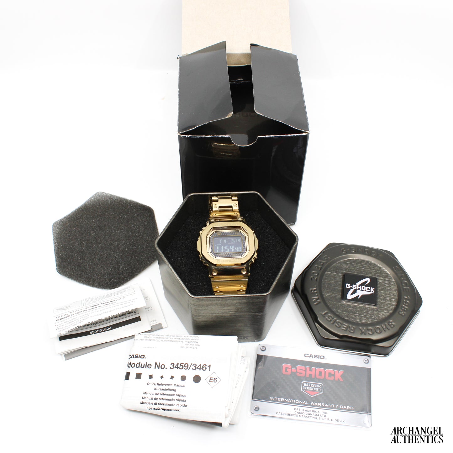 Casio G-Shock Square Full Stainless Steel Gold Tone GMW-B5000