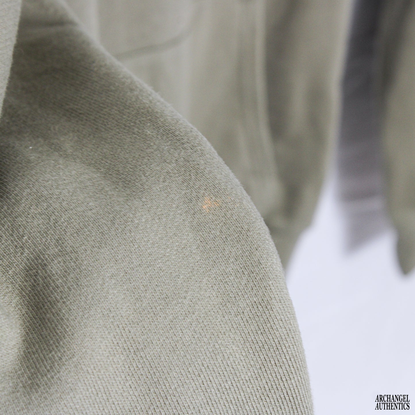 Celine Loose Hoodie Front Logo Print Khaki