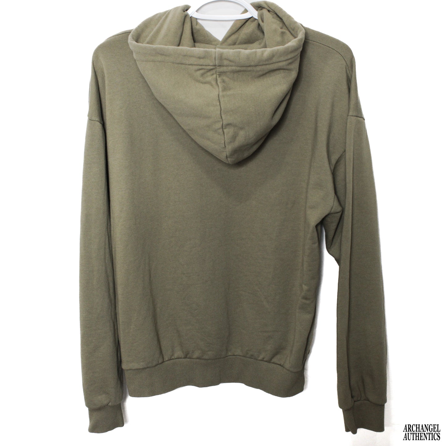 Celine Loose Hoodie Front Logo Print Khaki