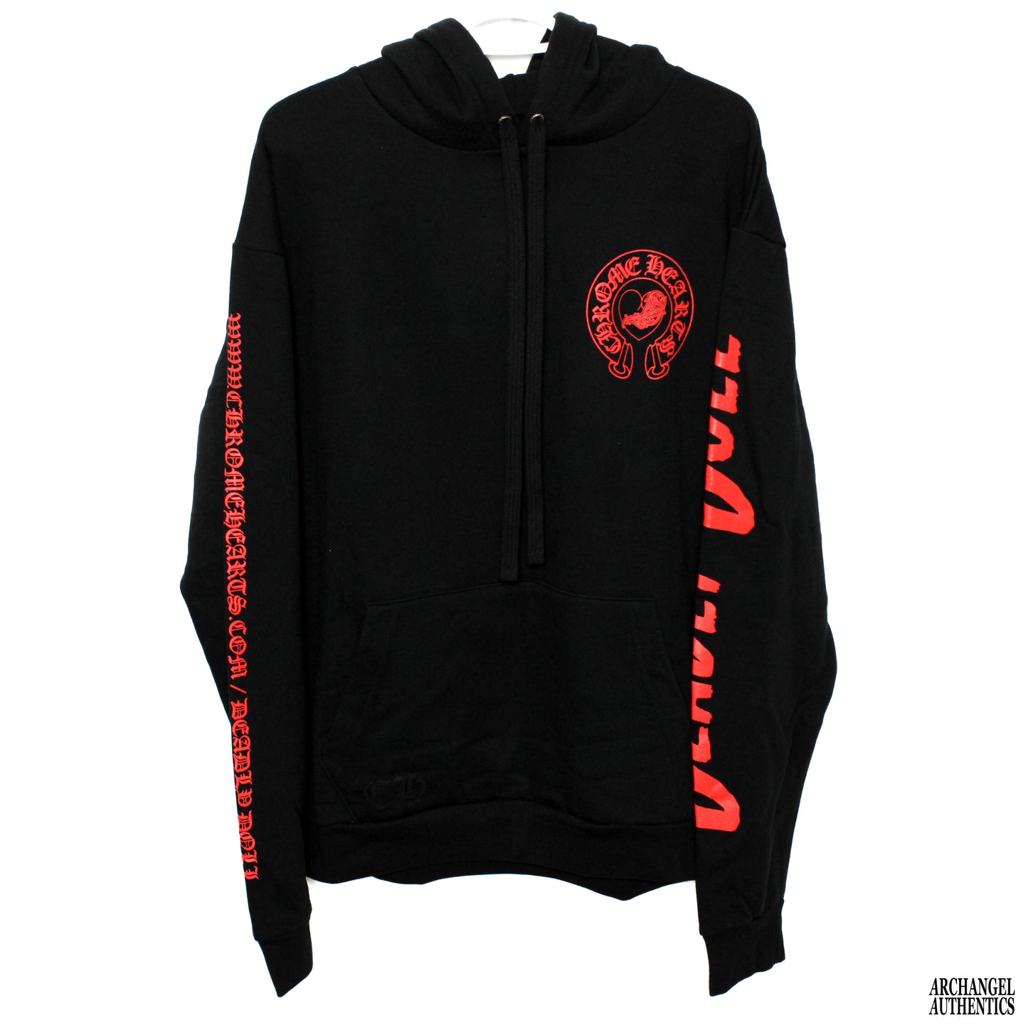 Sudadera con capucha exclusiva en línea de Chrome Hearts x Deadly Doll