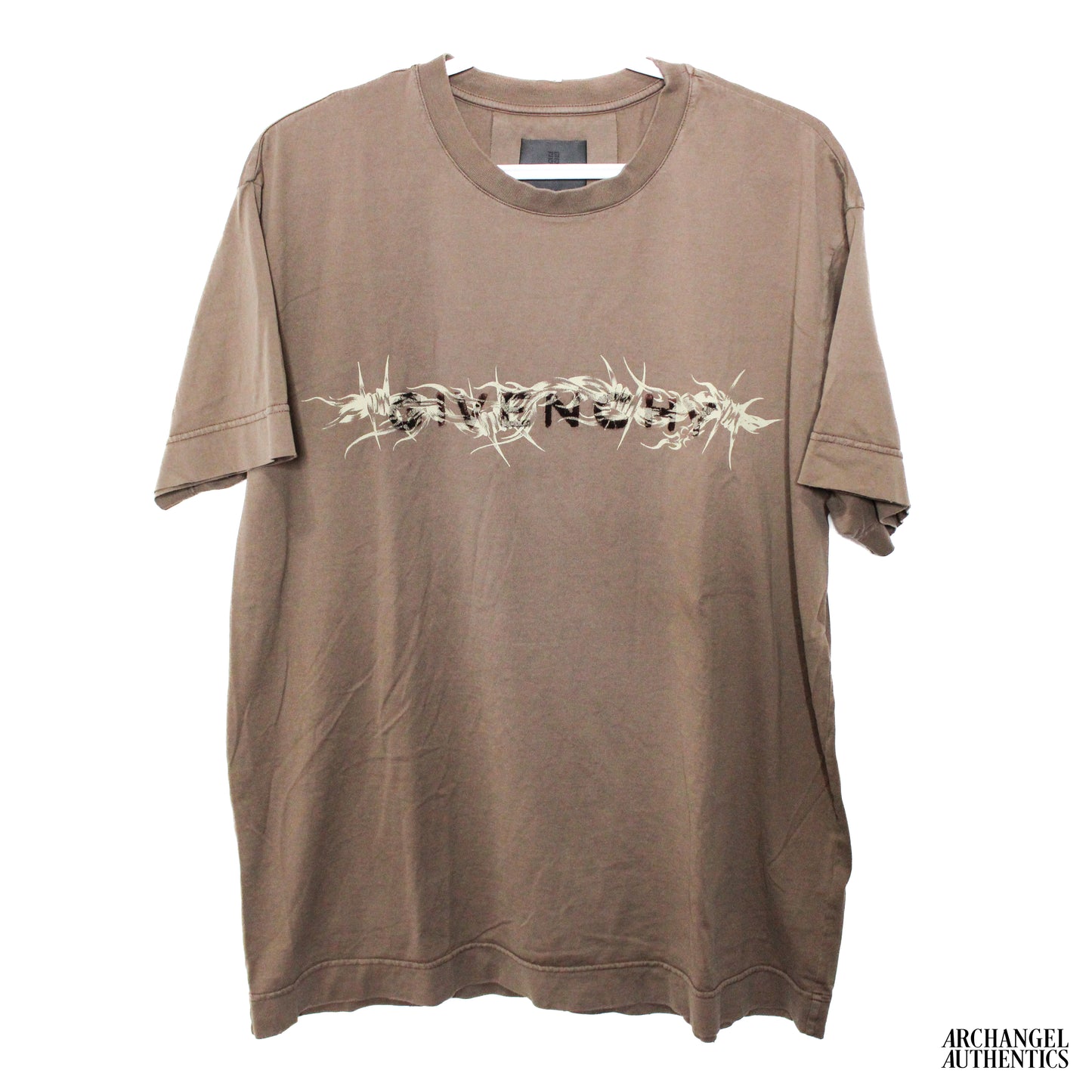 Givenchy Barbed Wire Vintage Oversized T-Shirt Brown