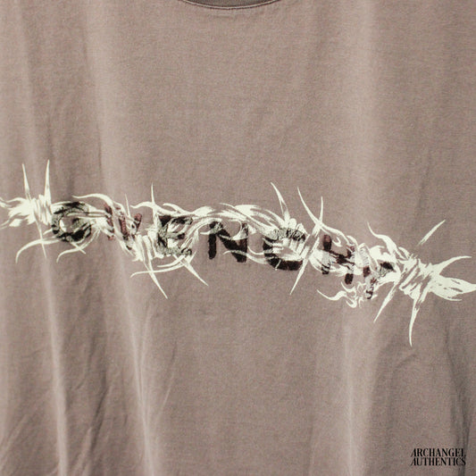 Givenchy Barbed Wire Vintage Oversized T-Shirt Brown