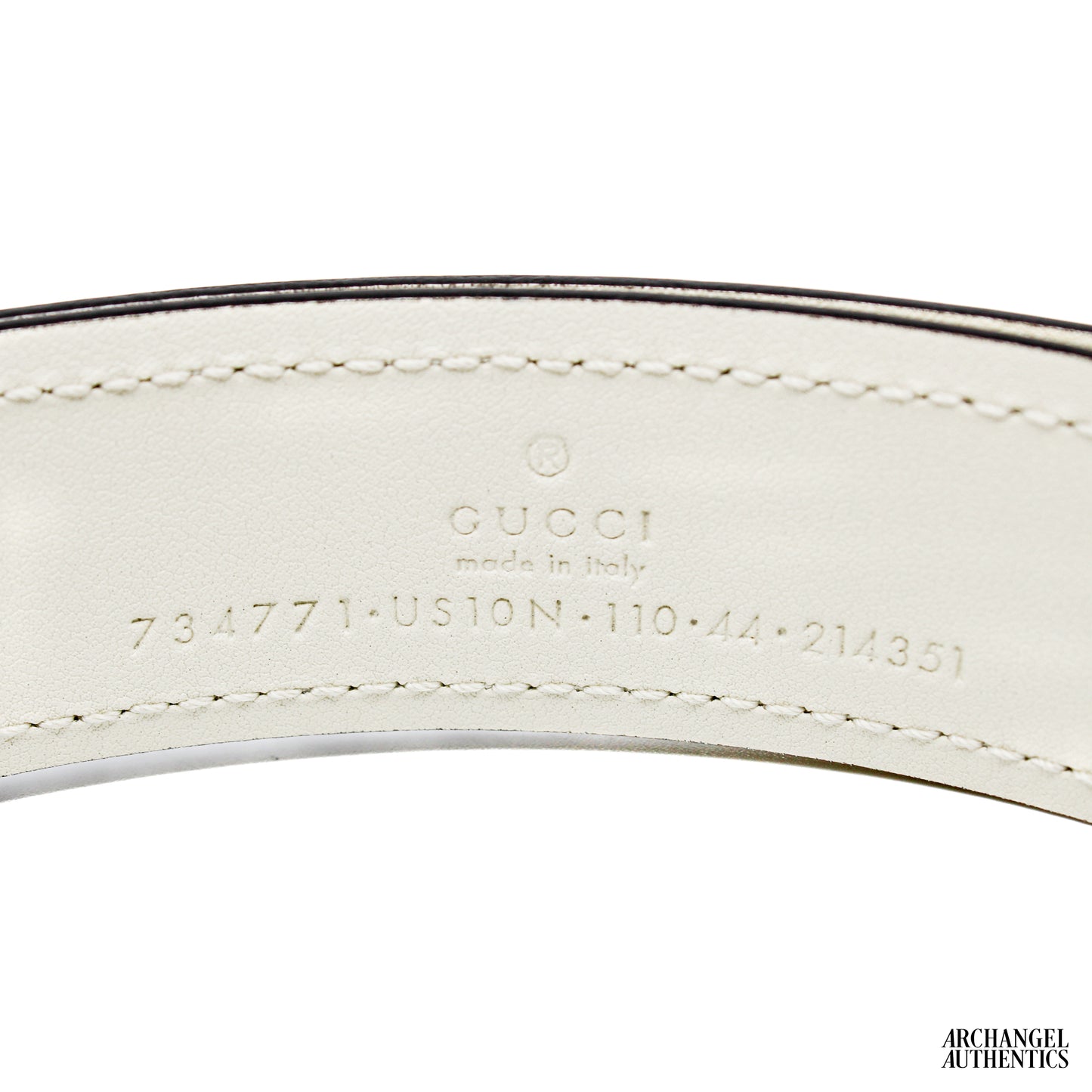 Gucci Blondie Interlocking G Belt Leather Mystic White | 734771 US10N 9022
