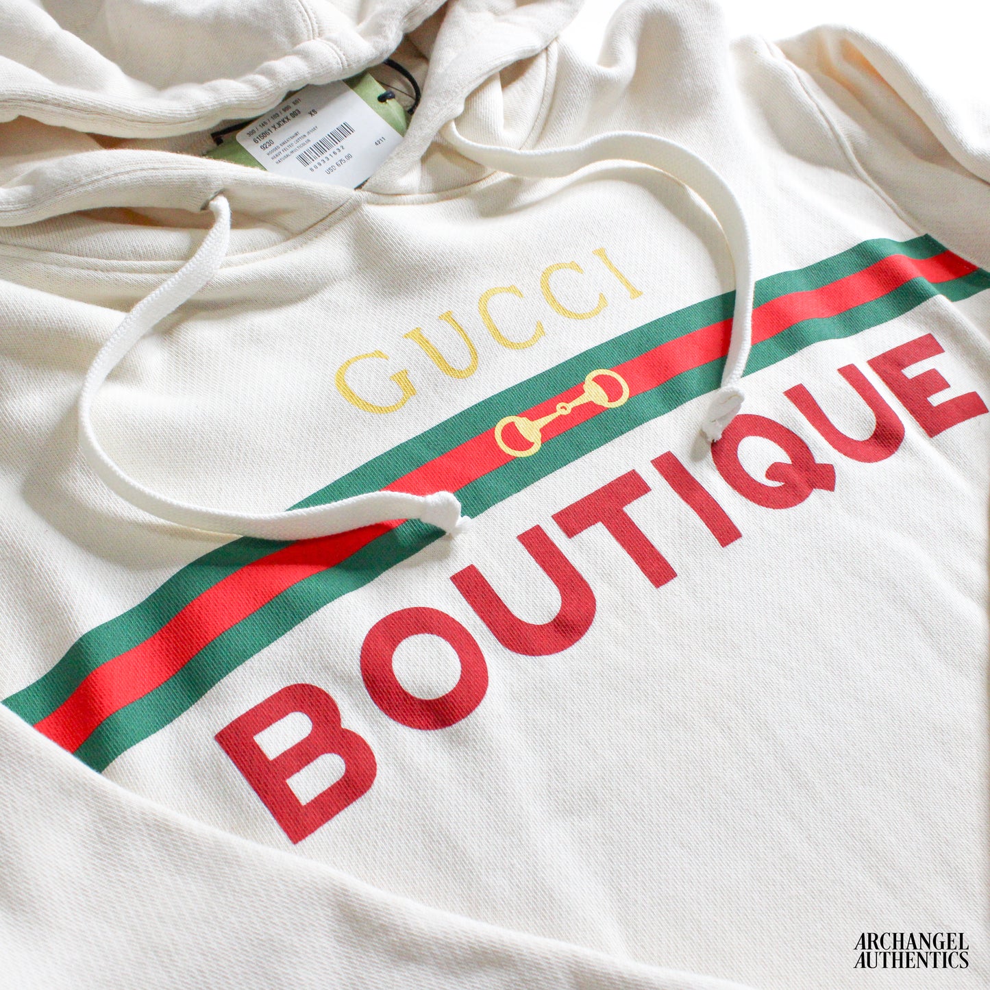 Gucci Boutique Print Sweatshirt Hoodie 'Natural/Multicolor' | 615061 XJCKX 9230