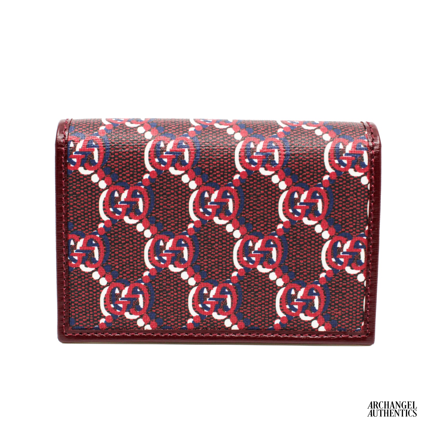 Gucci Card Case Wallet GG Shadow Print Dark Red | 795044 FADM0 6242