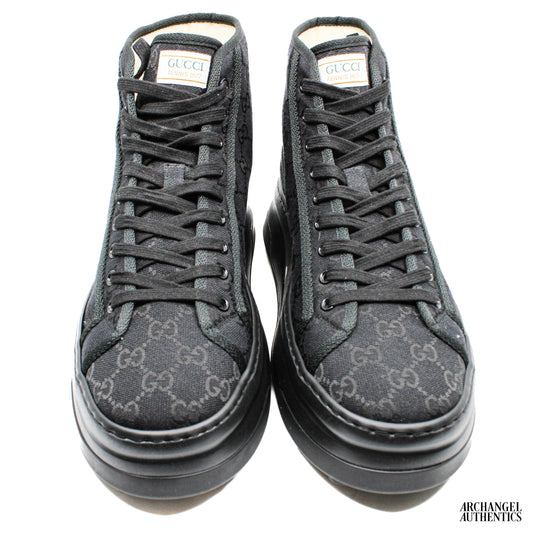 Gucci GG High-Top Monogram Sneakers Black