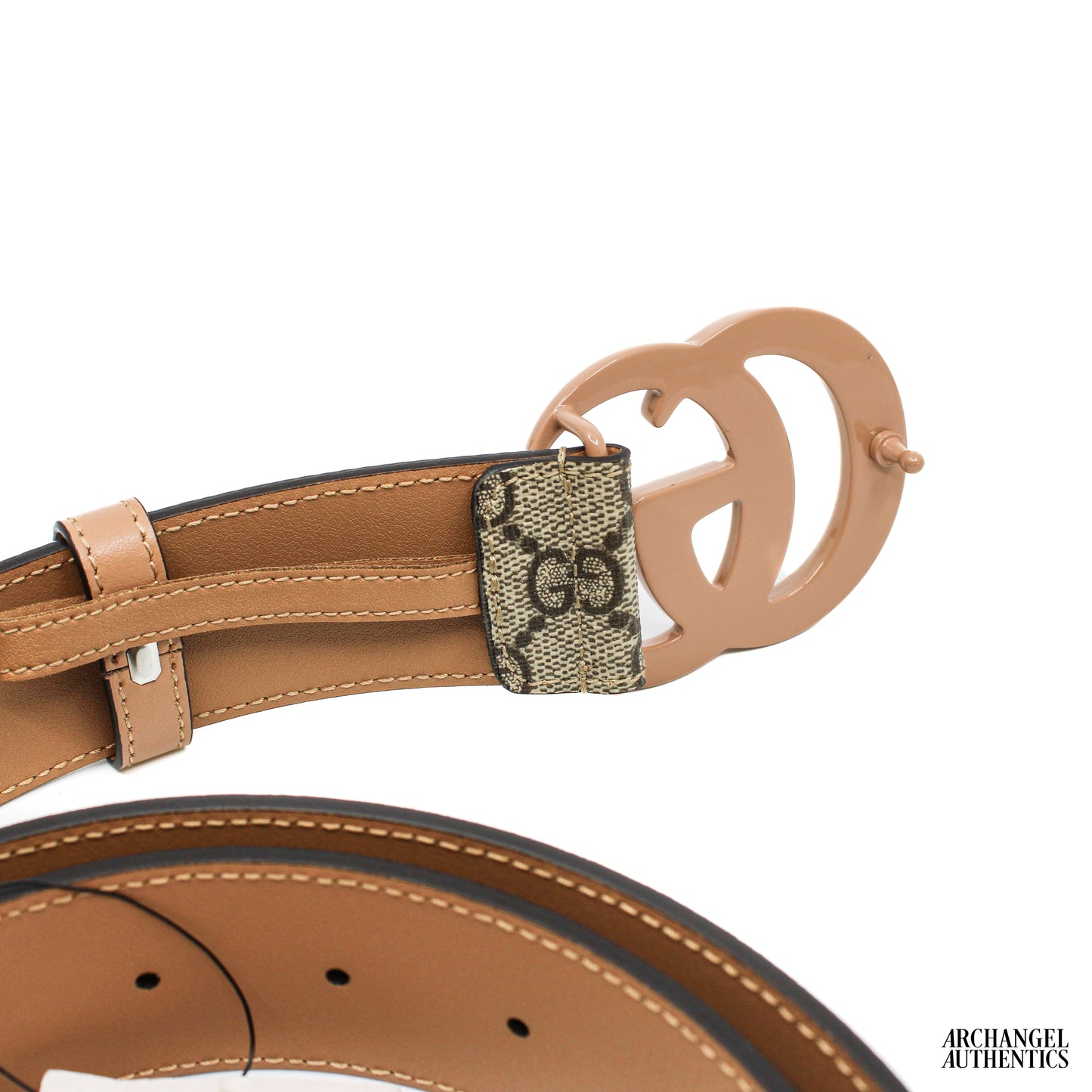 Gucci GG Marmont Wide Belt GG Supreme Camel | 400593 HUH4V 8408