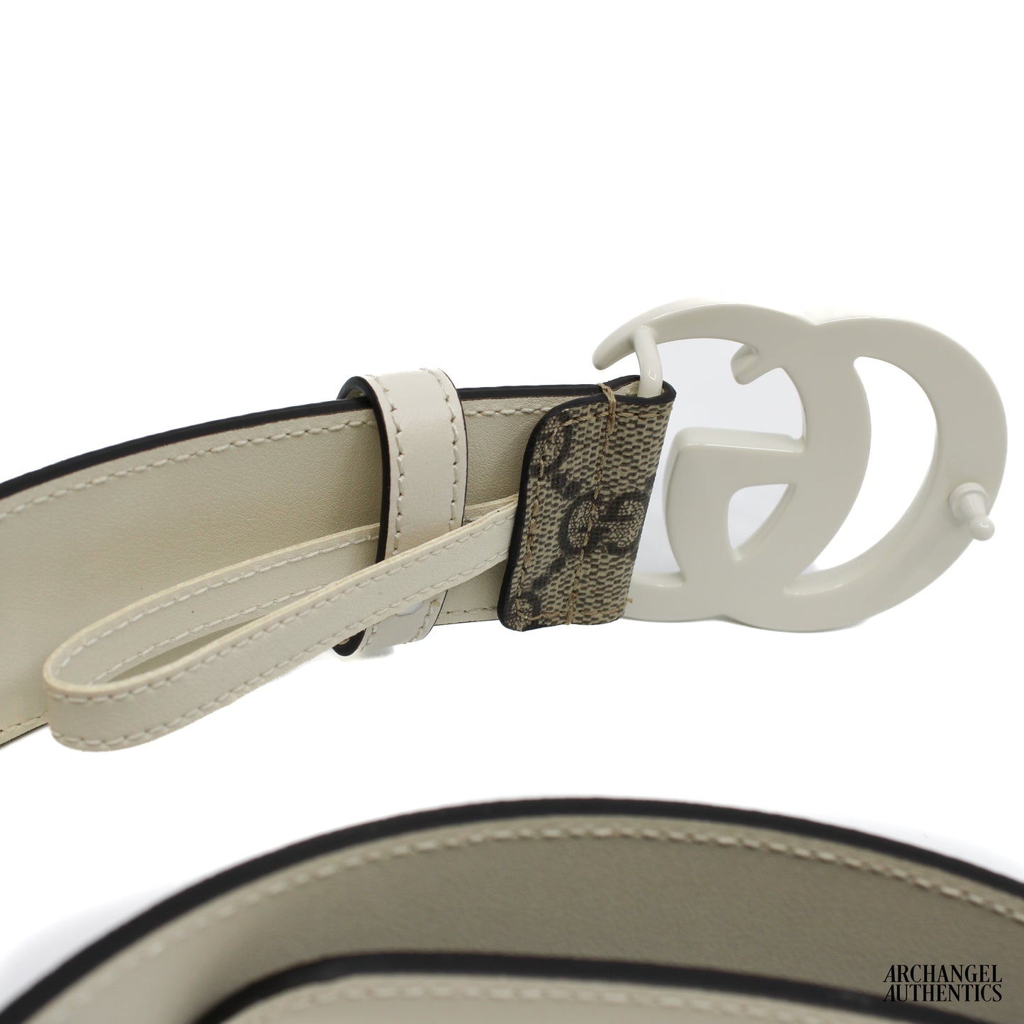 Gucci GG Marmont Wide Belt 'Beige/Ebony GG Supreme' | 400593 HUH4V 9761