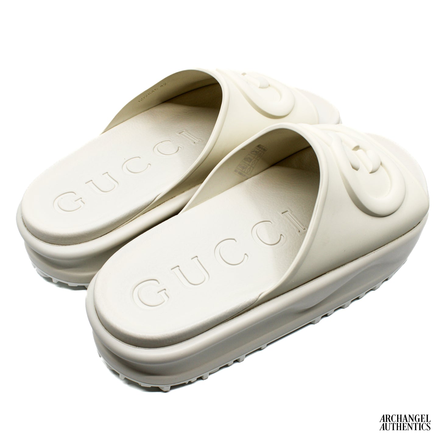 Gucci GG Oversize Slide Sandal Interlocking G Off White (Women's)
