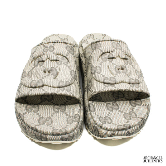 Gucci GG Slide Sandal Interlocking G Beige Ebony