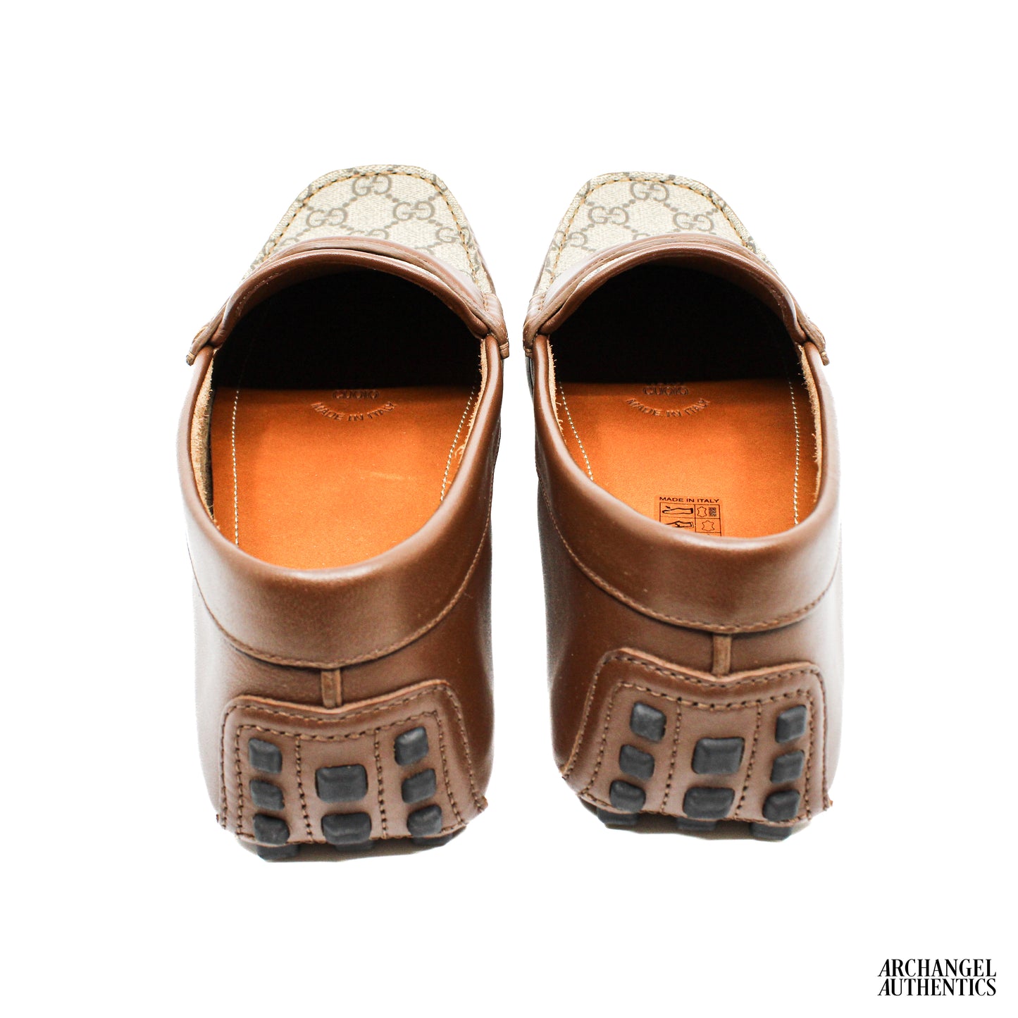 Gucci Interlocking G Moccasins Supreme Brown Slip On Loafer Driver