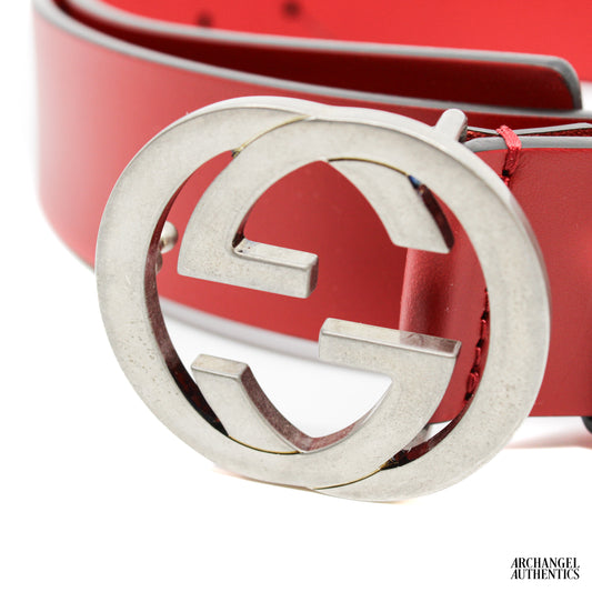 Gucci Interlocking G Red Leather Belt | 546389 BGH0N 6420