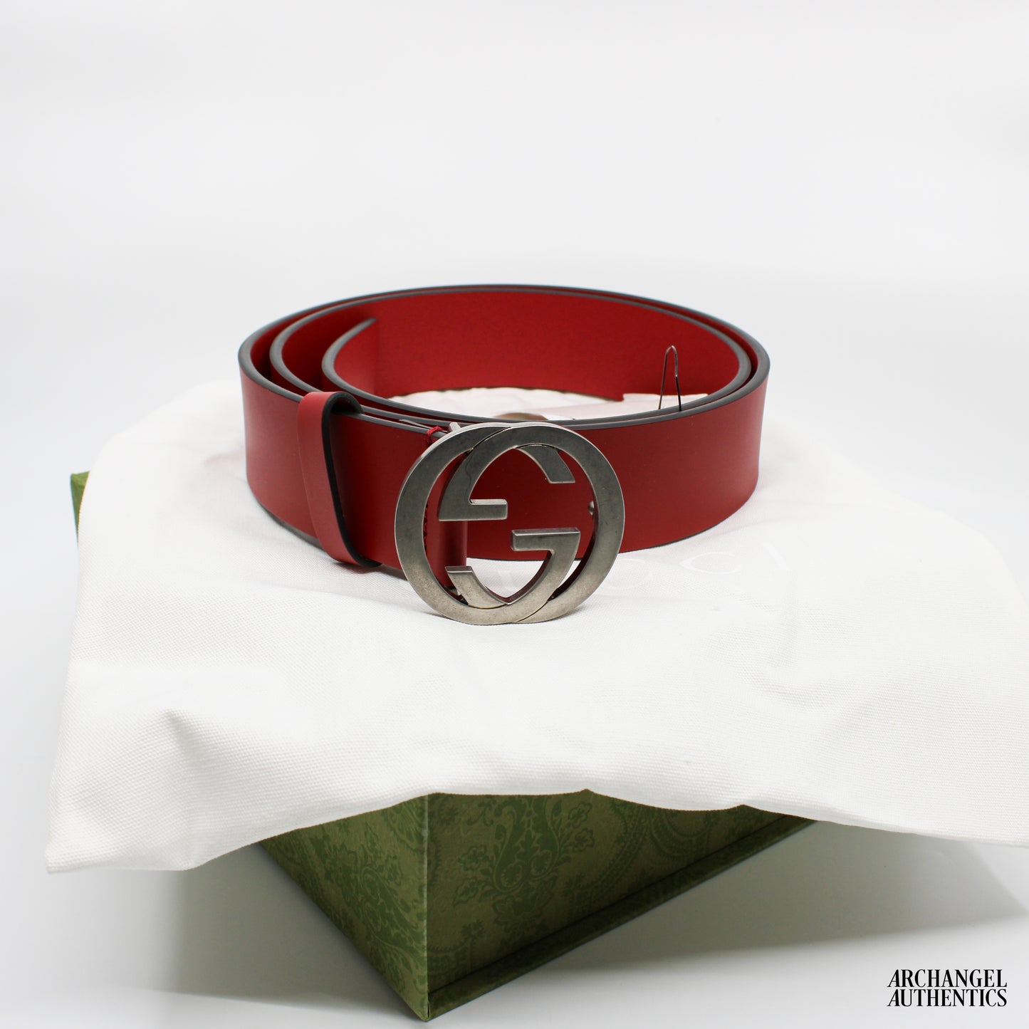 Gucci Interlocking G Red Leather Belt | 546389 BGH0N 6420