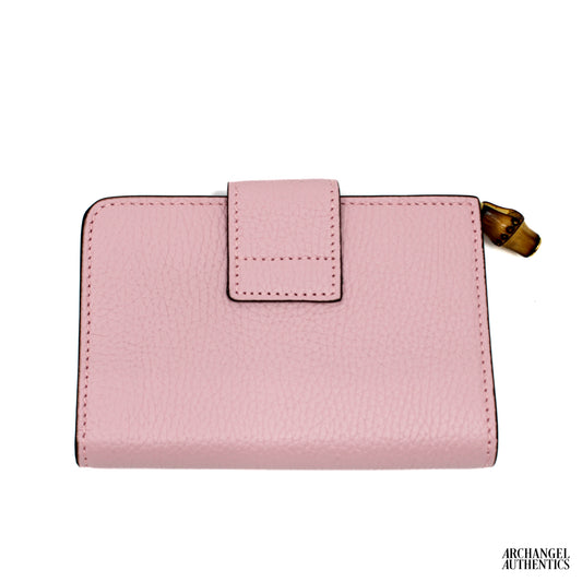 Gucci Medium Double G wallet with bamboo Pink | 739498 AABXM 5823