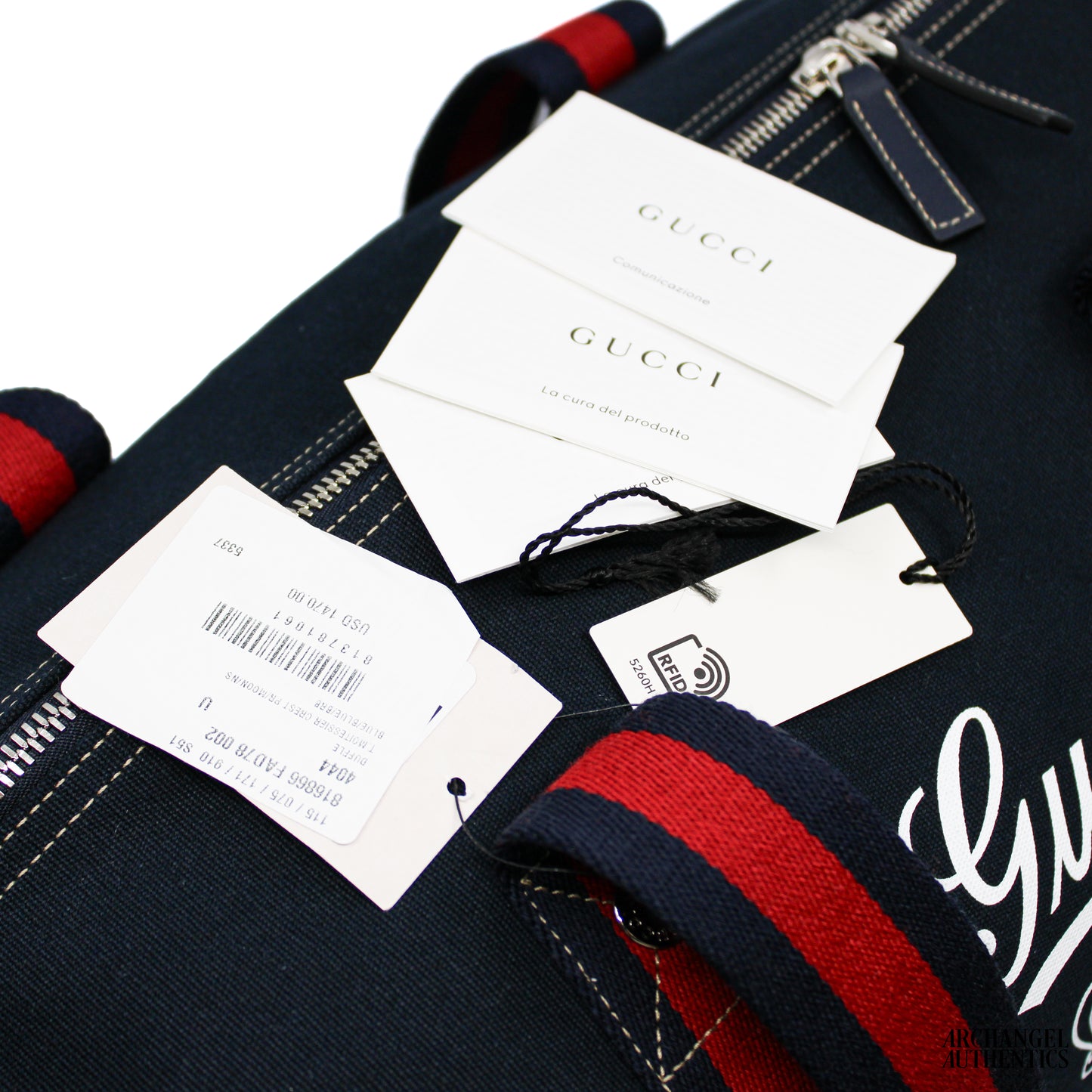 Gucci Navy Blue Canvas Duffle Bag | 816866 FAD78 4044 | Retail: $2,100