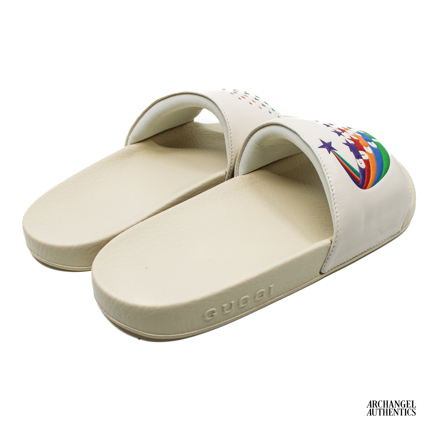 Gucci Pursuit Logo Star Rainbow Slide Women's