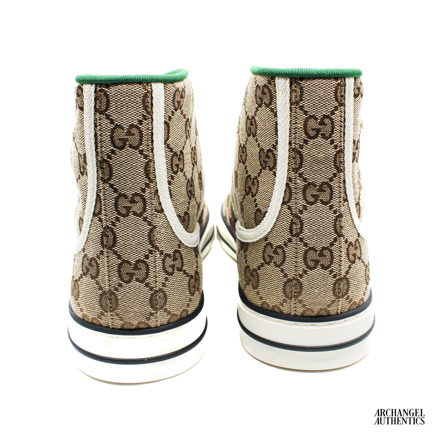Gucci Tennis 1977 Canvas High Top Beige GG Print