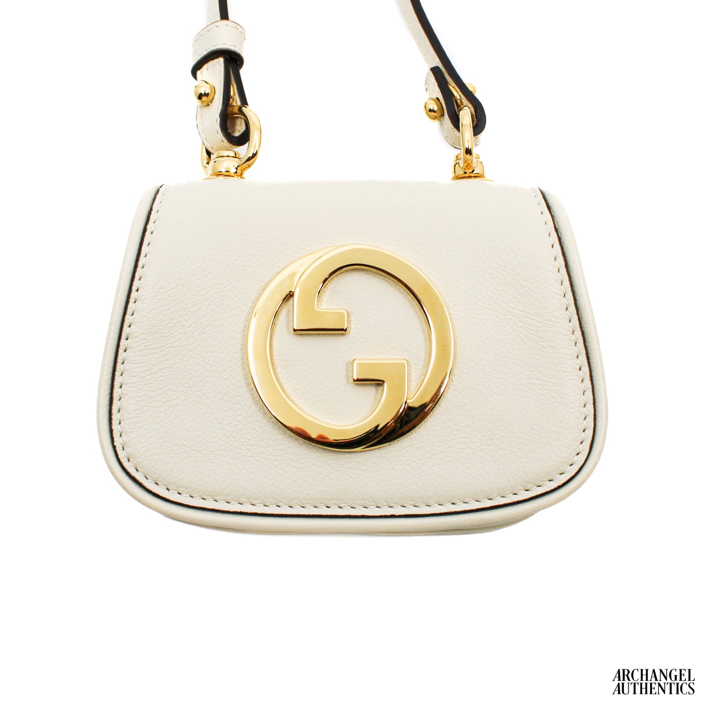Gucci Blondie Pouch Wallet w/ Strap White | 698635 UXX0G 9022