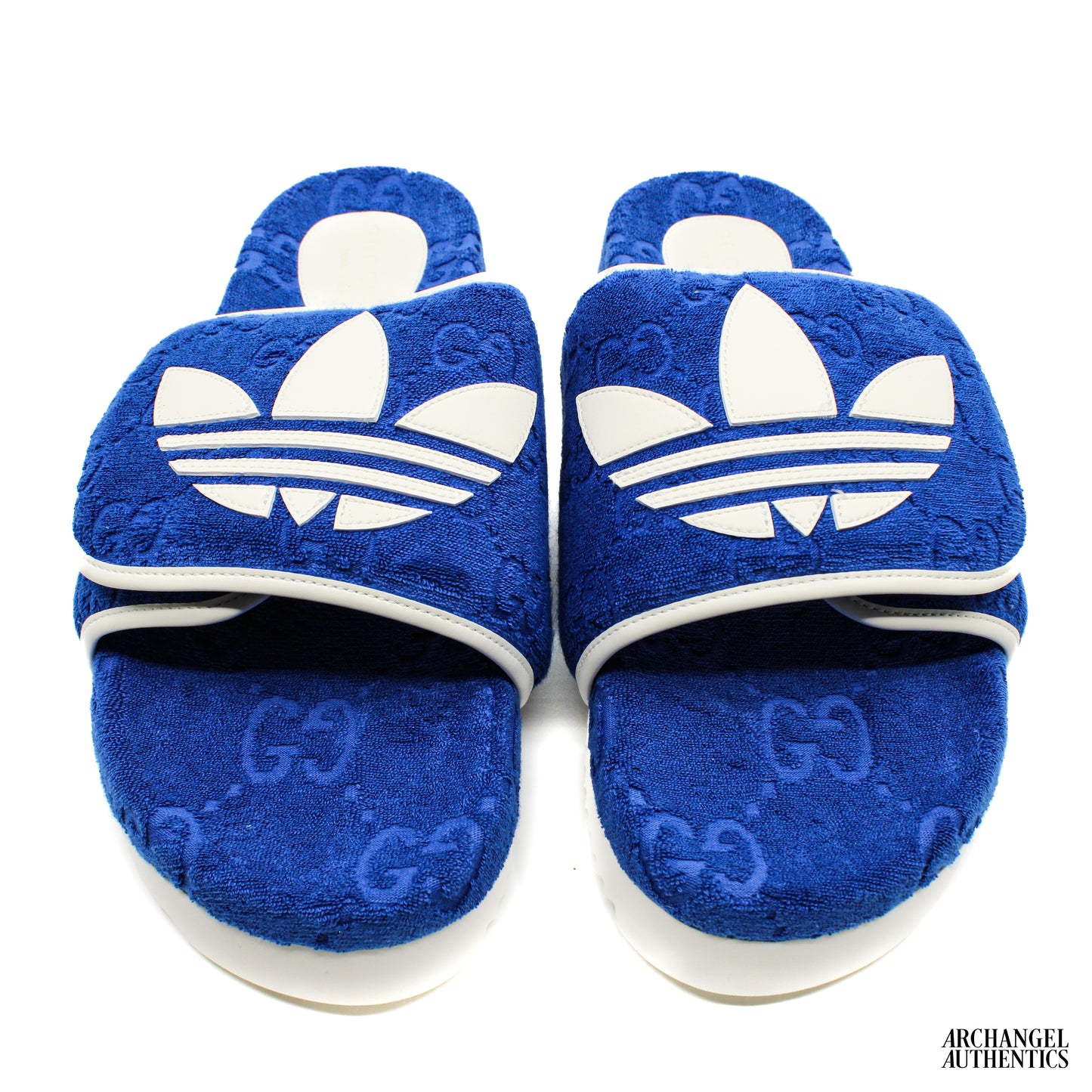 Gucci x Adidas GG Platform Sandal Blue