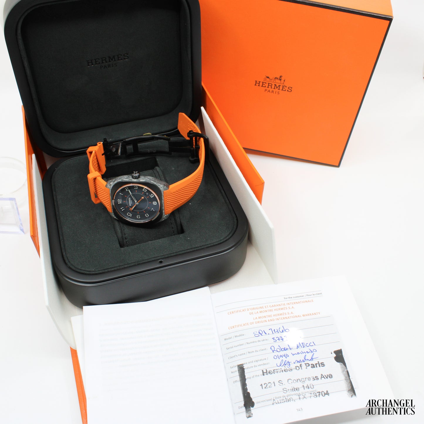 Hermes H08 Orange | Ref. SP1.746C / W402992WW00 | Glass Fiber Composite/Ceramic/Titanium | B&P 2024