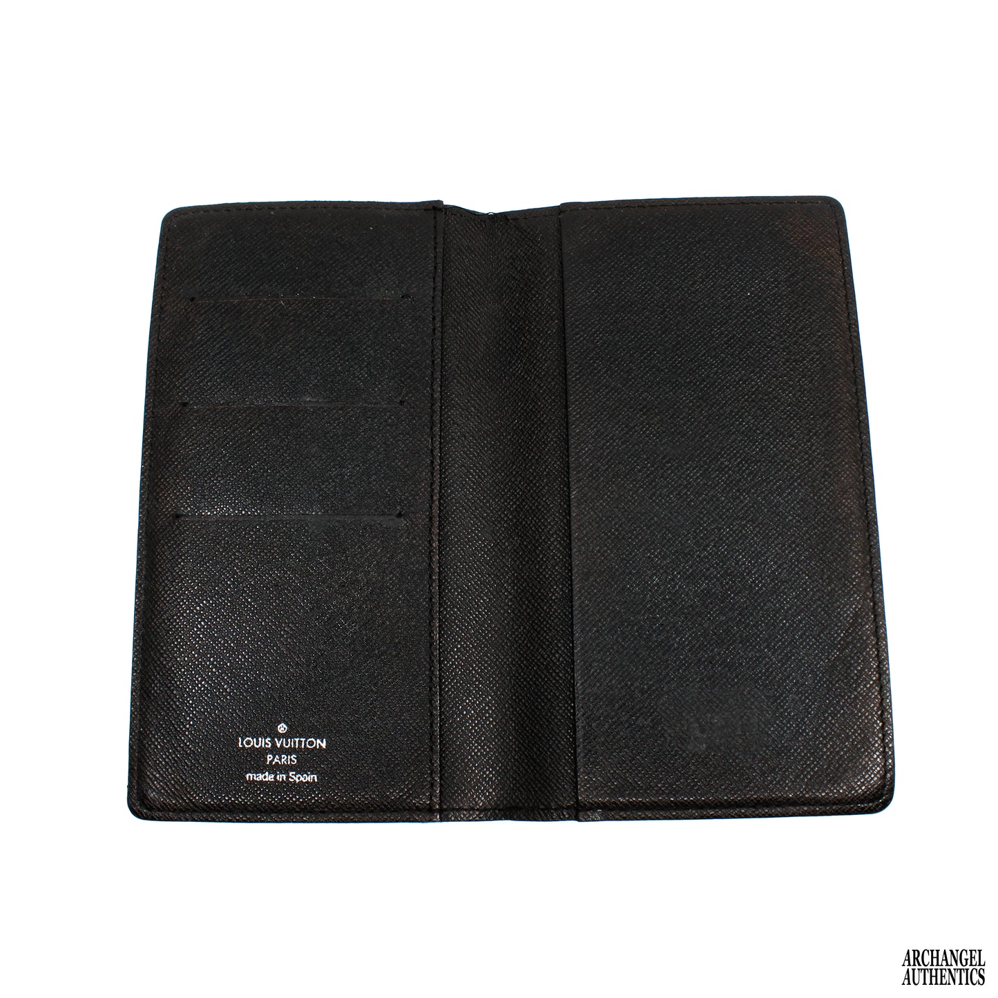 Louis Vuitton Damier Graphite Card Holder Long Bifold Wallet May 2008