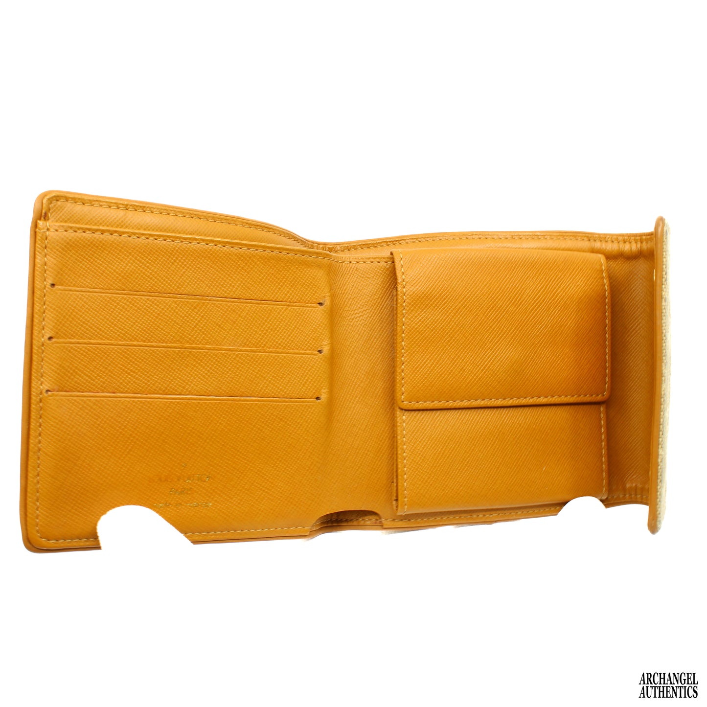 Louis Vuitton Porte Billets Mini Lin Pattern Compact Wallet