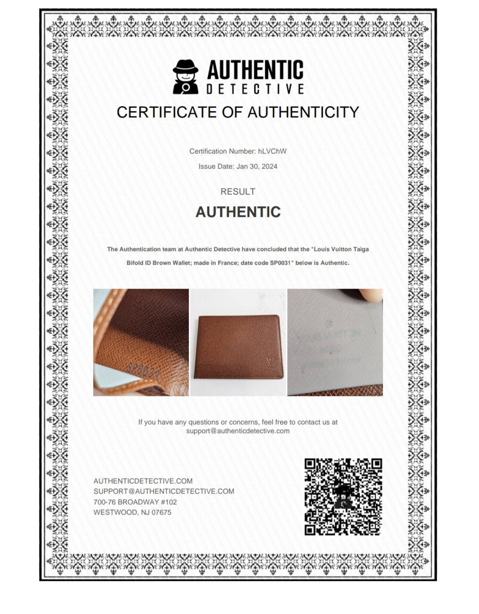 Louis Vuitton Taiga Bifold ID Wallet Brown