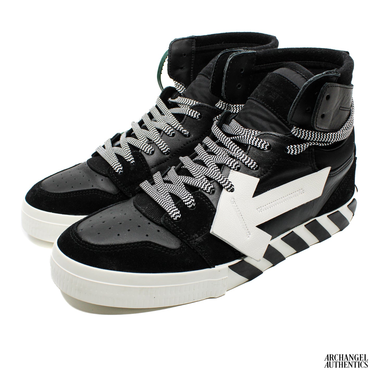 Off-White High Top Vulcanized 'Black White'