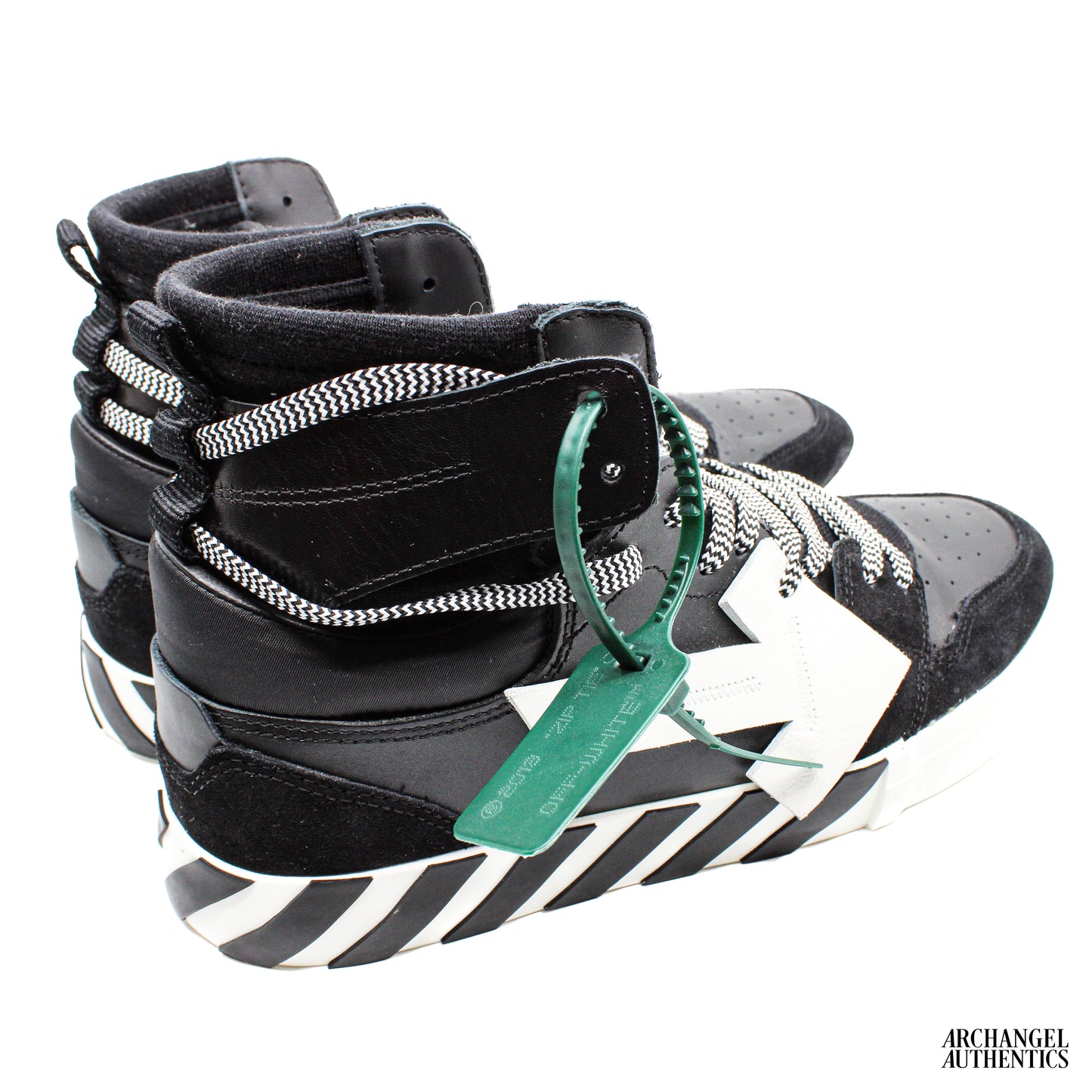 Off-White High Top Vulcanized 'Black White'