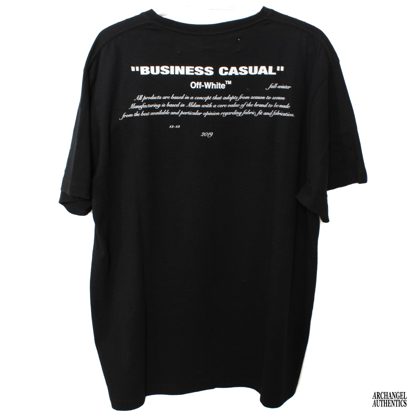 Off-White co Virgil Abloh 2018 Bernini Tee Black