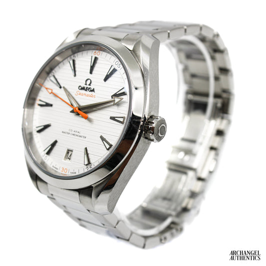 Omega Aqua Terra 150m SS White Dial Orange Second Hand | 220.10.41.21.02.001