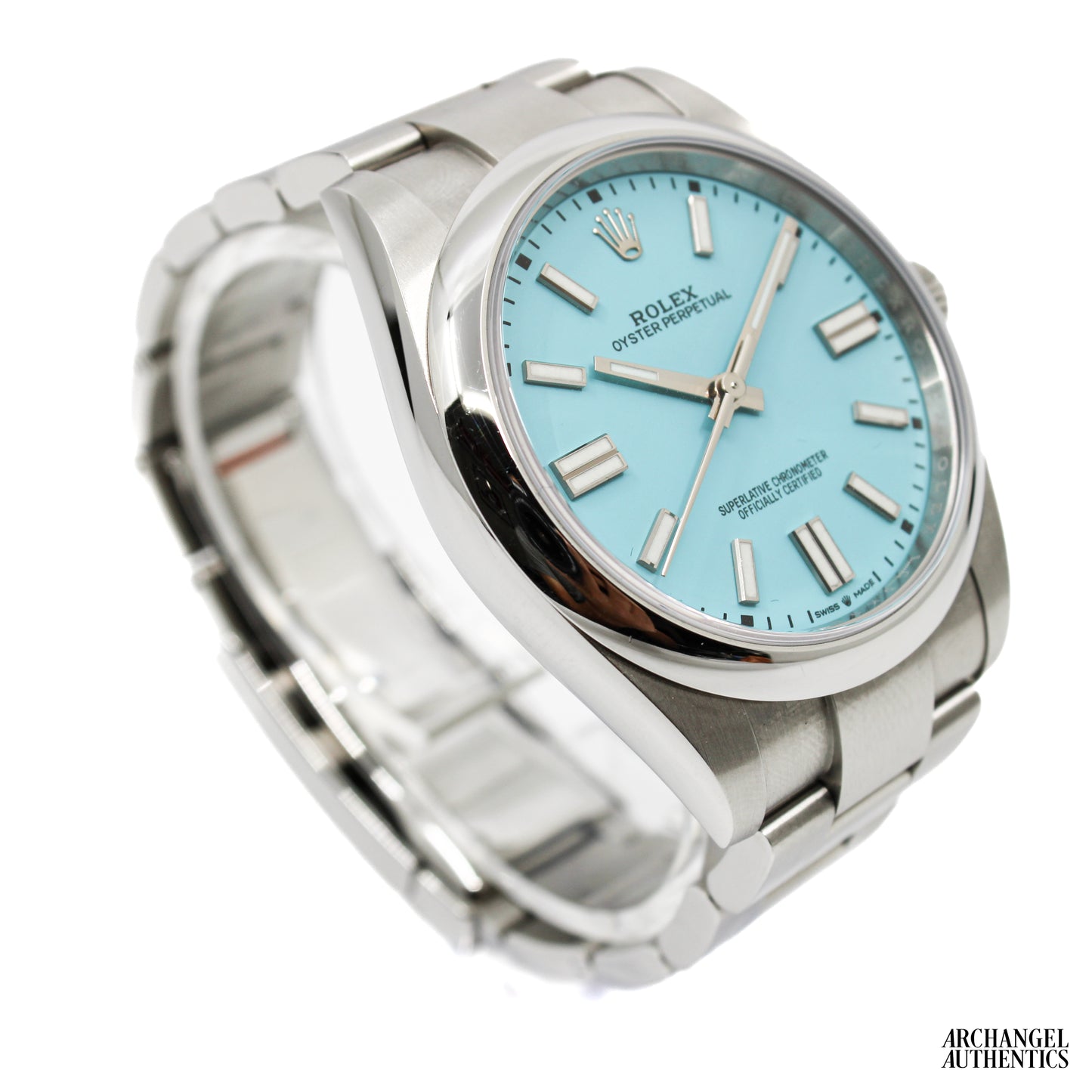 Rolex Oyster Perpetual 41 | AM Custom Turquoise Dial | Ref. 123400