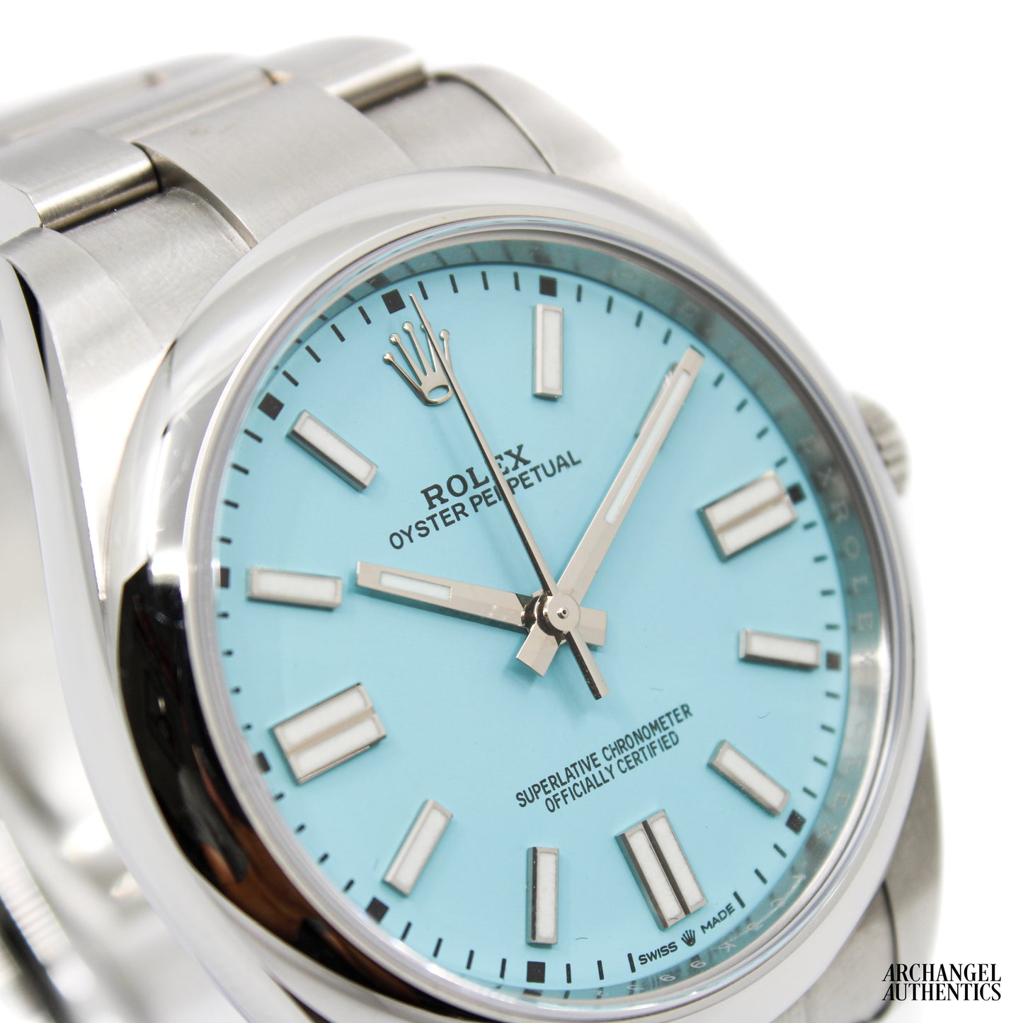 Rolex Oyster Perpetual 41 | AM Custom Turquoise Dial | Ref. 123400