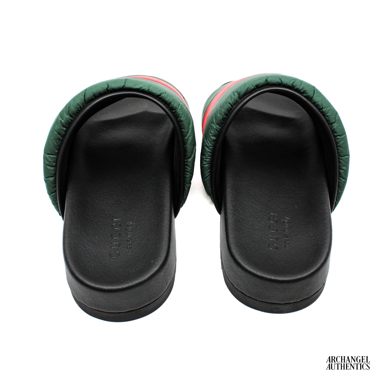 Gucci Padded Web Slide Green Red