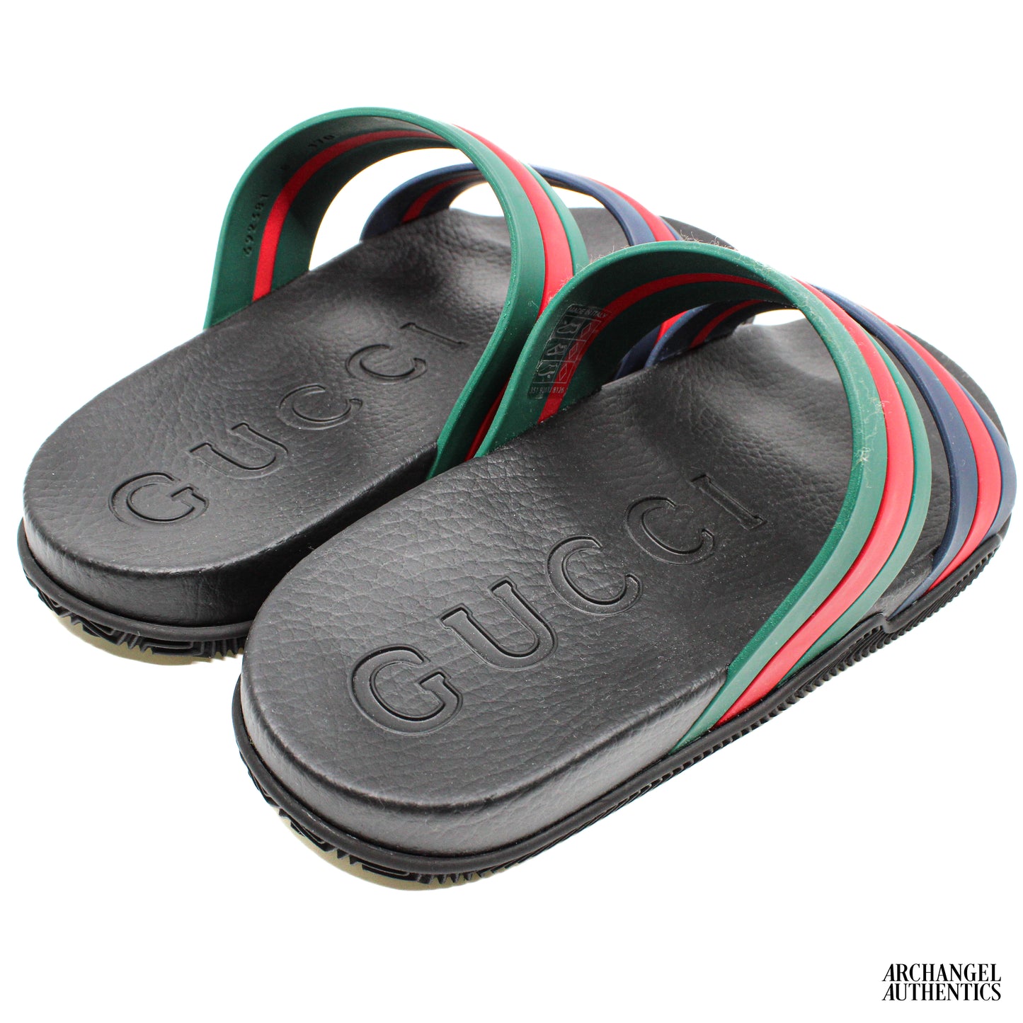 Gucci Agrado GRG Rubber Slide Black Blue Green Red