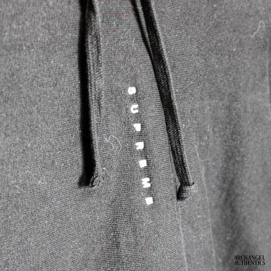 Supreme Small Center Vertical Logo Hoodie Black Black