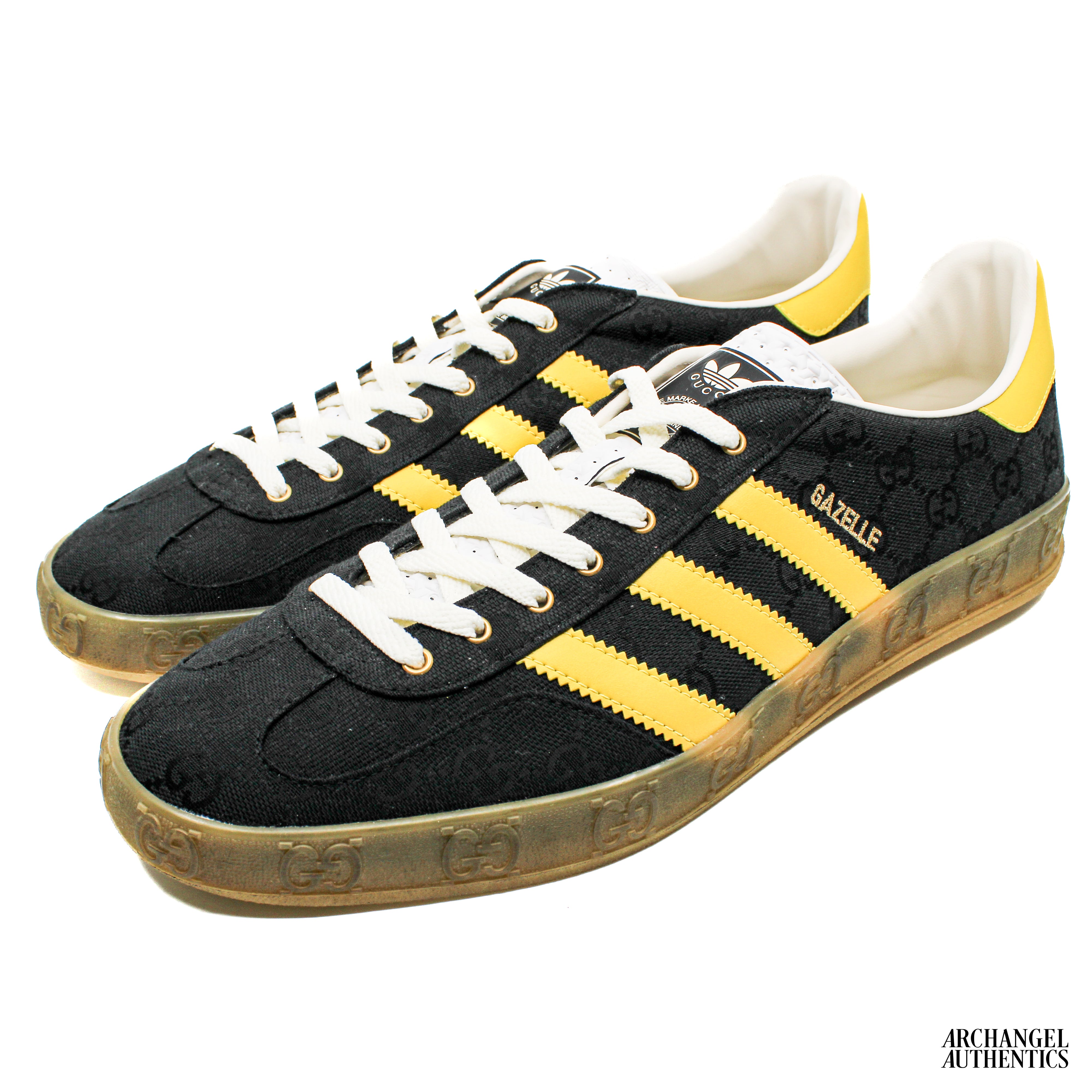 adidas x Gucci Gazelle Black GG Monogram – archangelauthentics