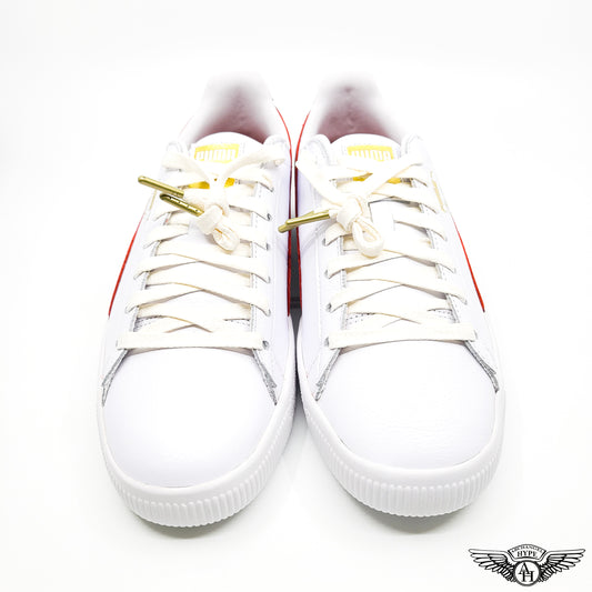 Puma Clyde Leather Foil White Cherry